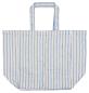 Preview: Tasche IB Laursen blau mit weißen und braunen Streifen