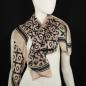 Preview: AHMADDY Seiden-Schal beige schwarz
