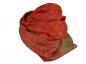 Preview: AHMADDY Seiden-Wollschal Vintage rot braun