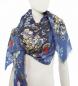 Preview: AHMADDY Woll-Schal Flower dunkelblau