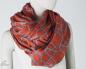 Preview: AHMADDY Wolle Seide Schal Blutorange lila violett