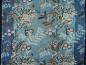 Preview: AHMADDY Woll-Schal Flower blau grau