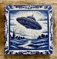 Preview: Marmor Fliese Glas Untersetzer Ufo