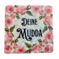 Preview: Marmor Fliese Glas Untersetzer Deine Mudda
