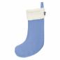 Preview: Nikolaus Weihnachts-Stiefel blau Teddy weich XL