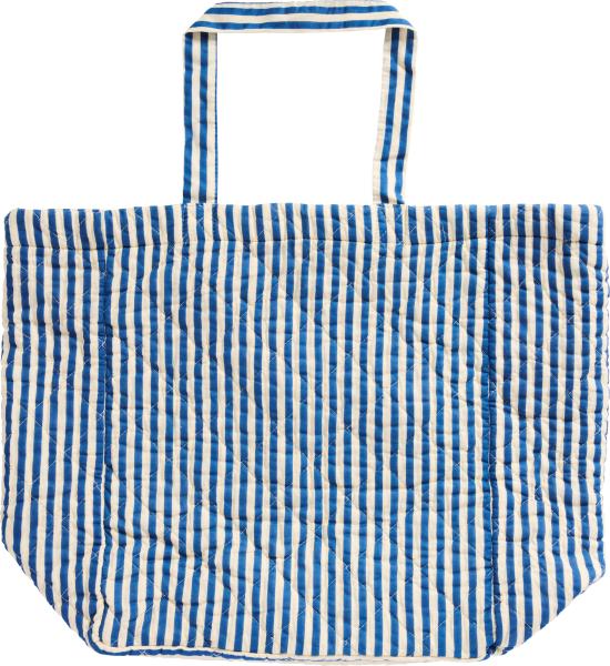 Tasche IB Laursen weiß mit blauen Streifen