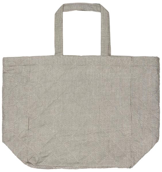 Tasche IB Laursen weiß und dunkelgrau gestreift