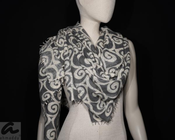 AHMADDY Kaschmir Schal grau beige