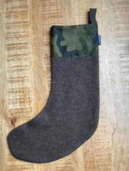 Nikolaus Weihnachts-Stiefel khaki camouflage XL