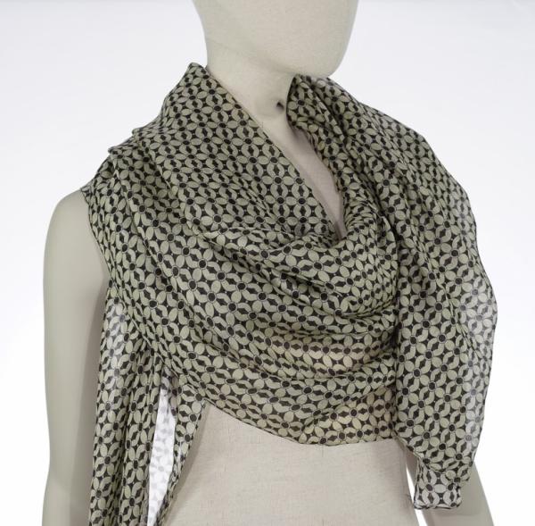 AHMADDY Seidenschal beige braun