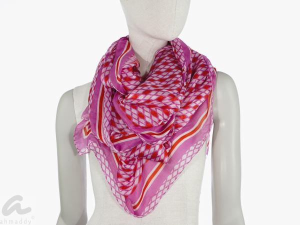AHMADDY Seiden Schal pink rosa orange