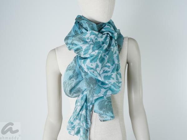 AHMADDY Seiden-Schal mintgrün beige