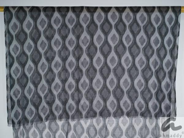 AHMADDY Wollschal silbergrau rosa mocca