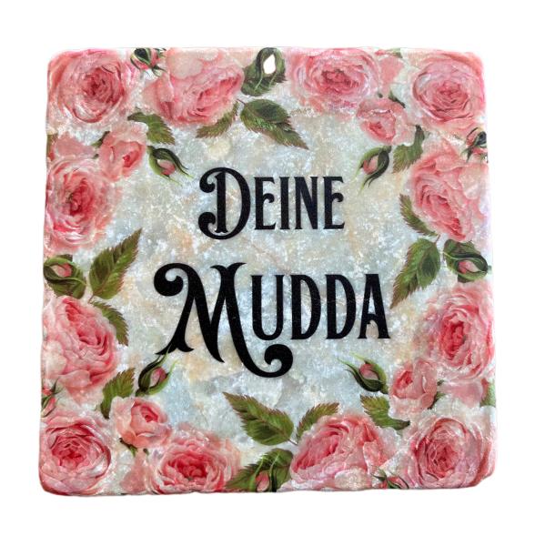 Marmor Fliese Glas Untersetzer Deine Mudda