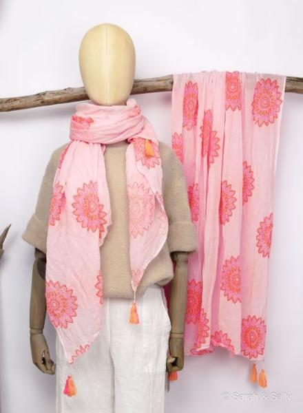 Sarah & Sally Baumwollschal rosa