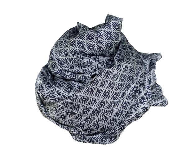 AHMADDY Seiden-Schal blau grau