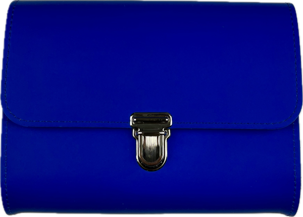 Leder Umhängetasche Roma stahlblau