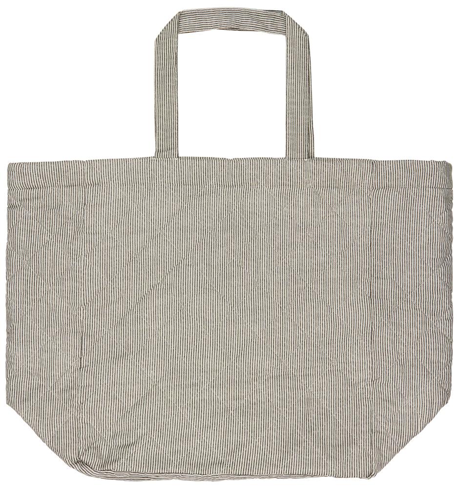 Tasche IB Laursen weiß und dunkelgrau gestreift