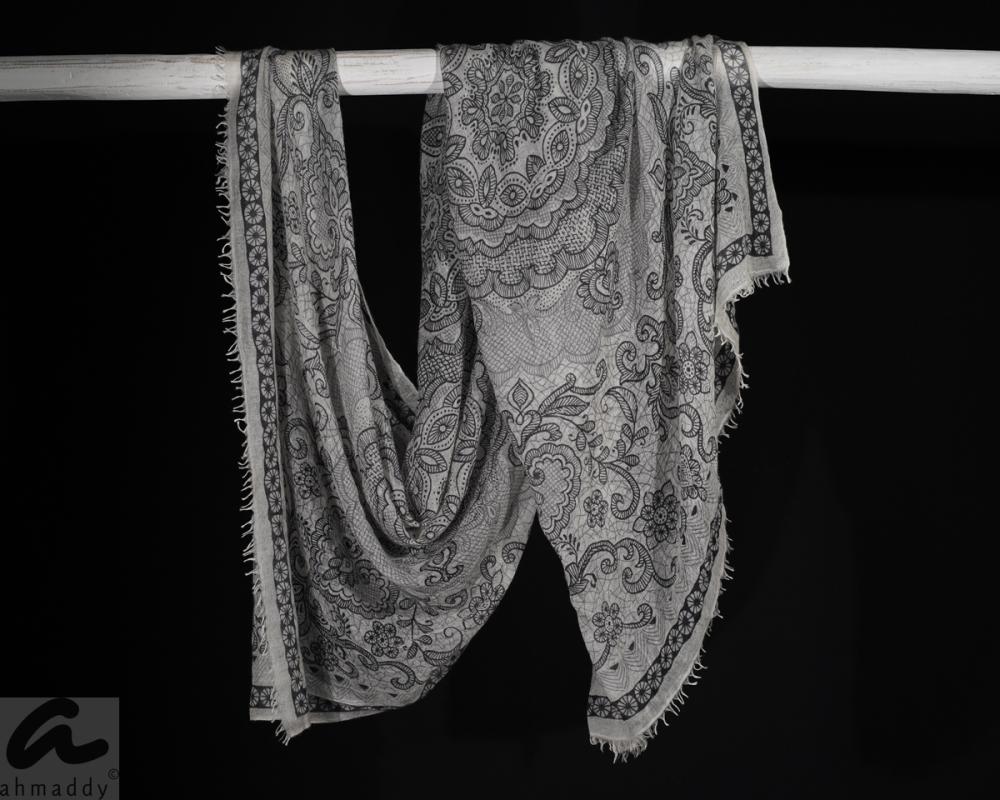 AHMADDY Kaschmir Schal grau