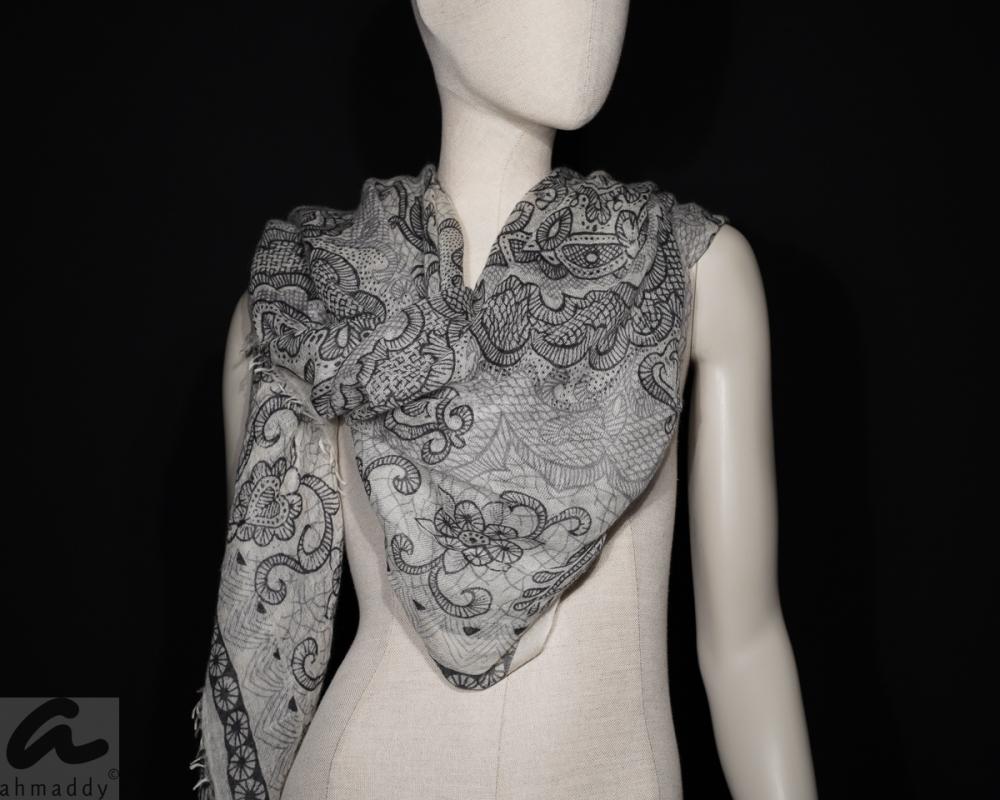 AHMADDY Kaschmir Schal grau