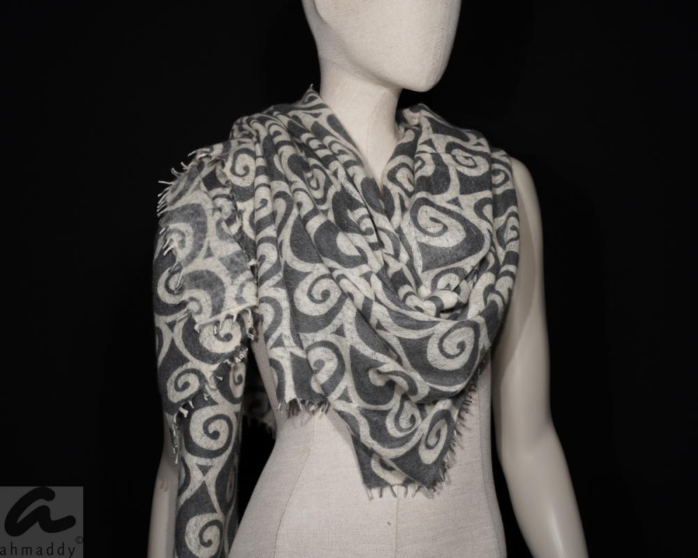 AHMADDY Kaschmir Schal grau beige