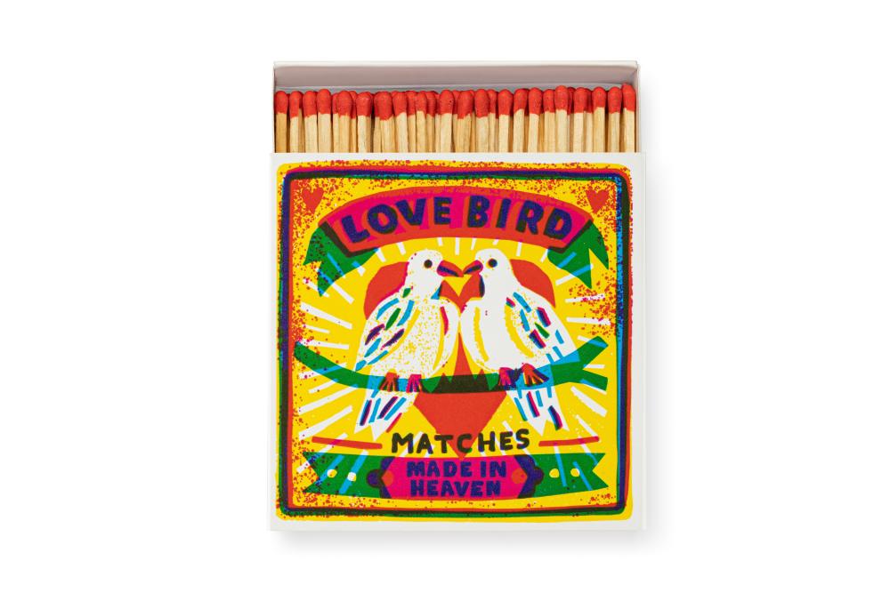 Archivist Streichhölzer Love Birds by The Printed Peanut Matchbox
