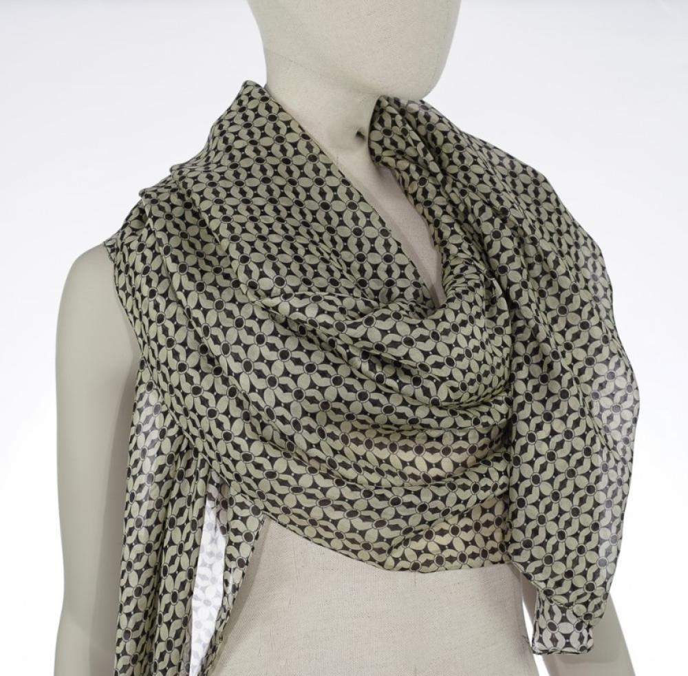 AHMADDY Seidenschal beige braun