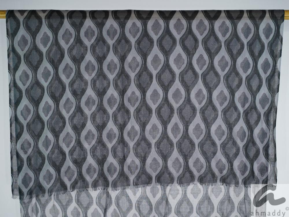 AHMADDY Wollschal silbergrau rosa mocca