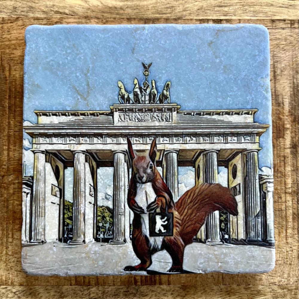 Marmor Fliese Glas Untersetzer Berlin