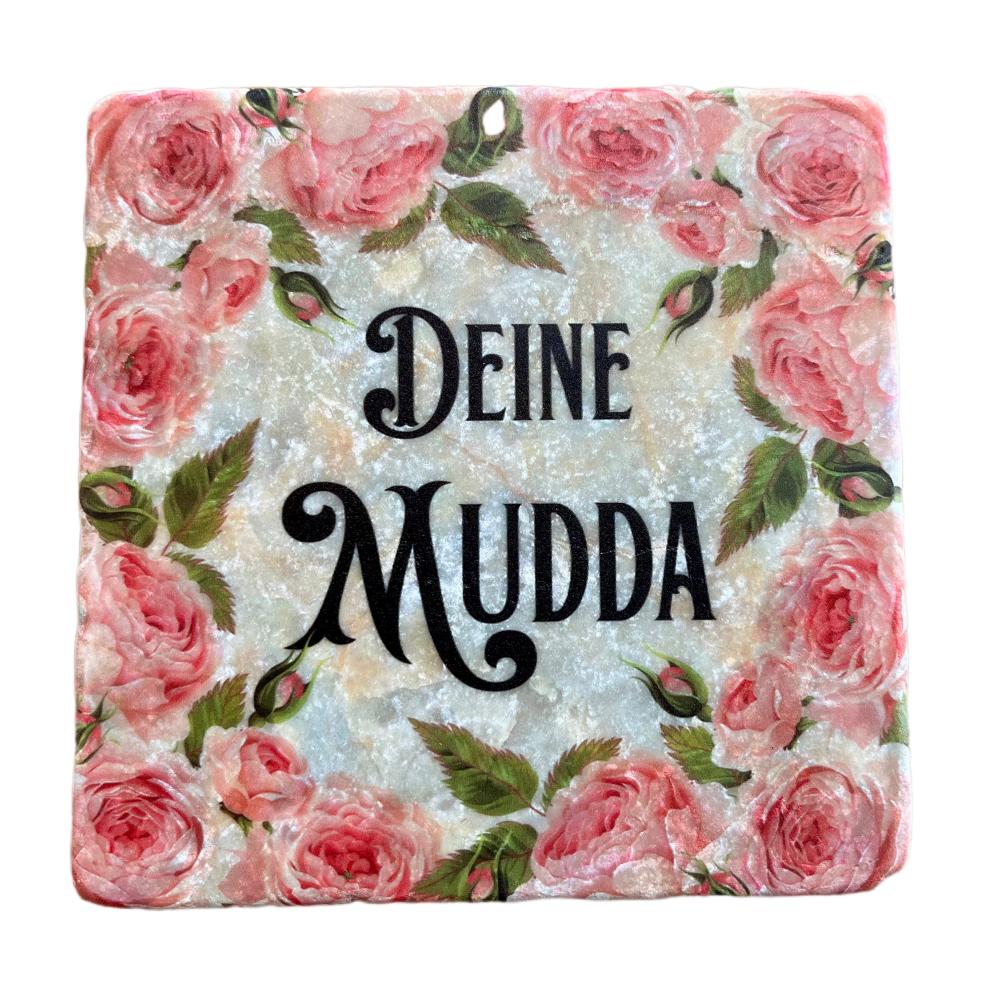 Marmor Fliese Glas Untersetzer Deine Mudda