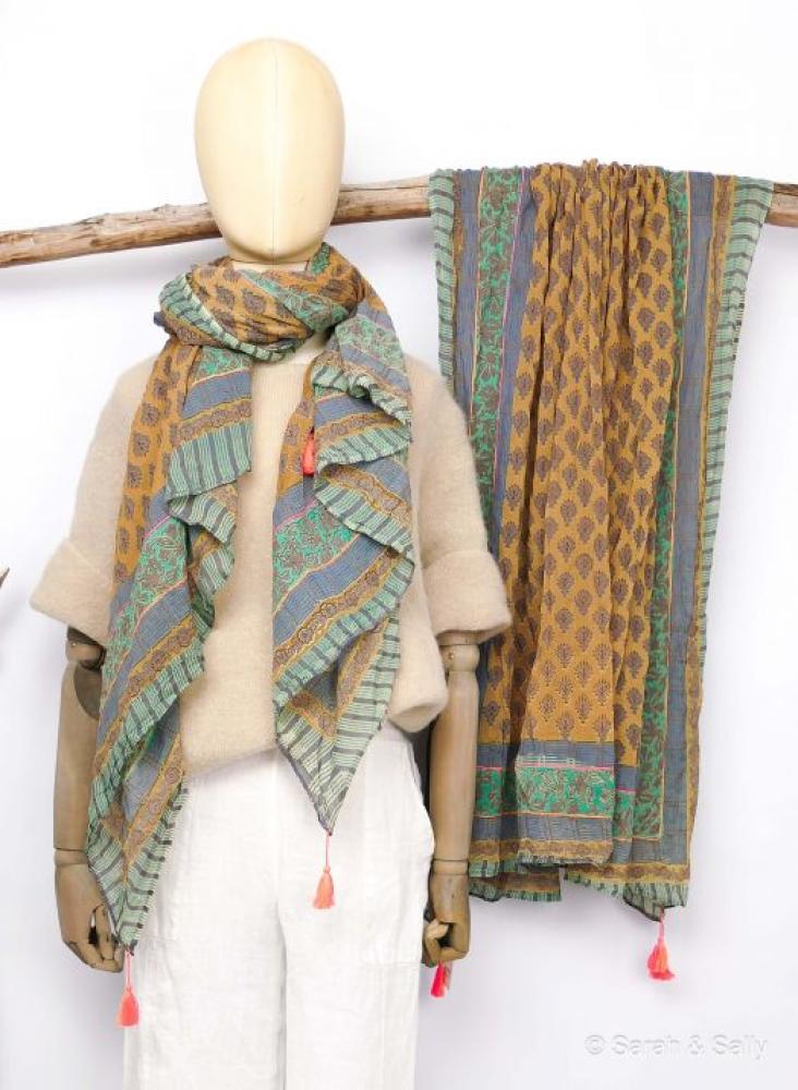 Sarah & Sally Schal Fango türkis