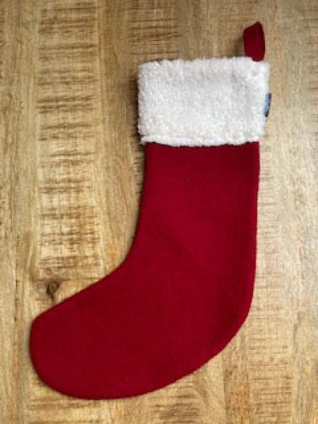 Nikolaus Weihnachts-Stiefel rot Teddy weich XL