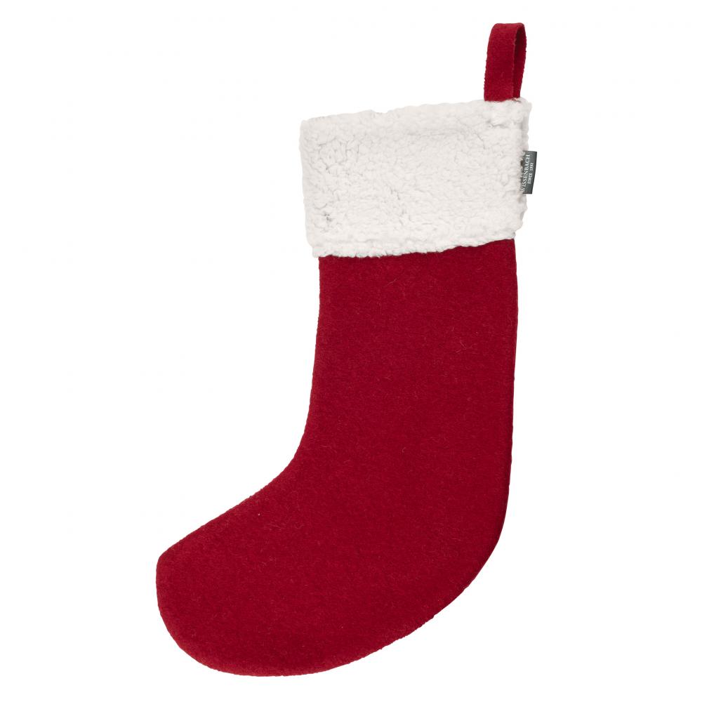 Nikolaus Weihnachts-Stiefel rot Teddy weich XL