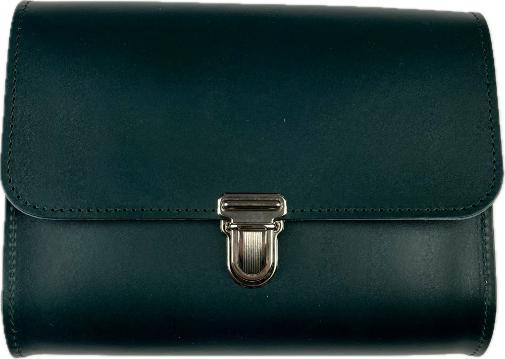 Leder Umhängetasche Roma moos grün