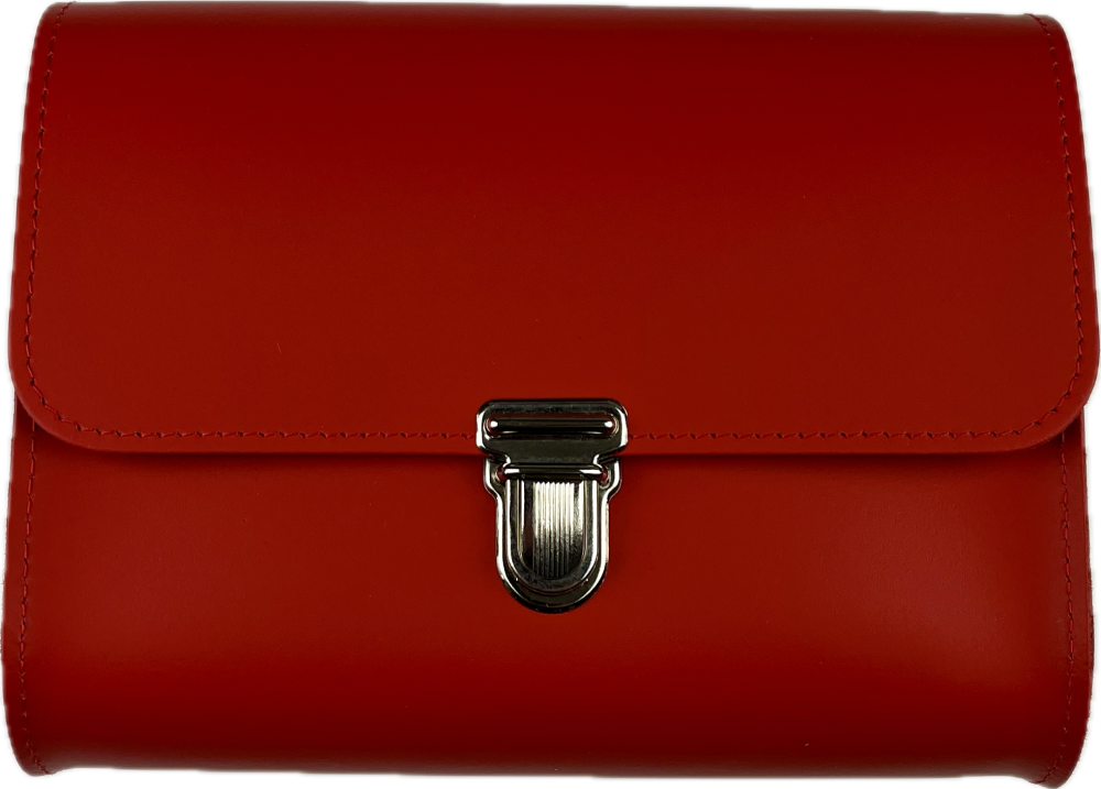 Leder Umhängetasche Roma rot