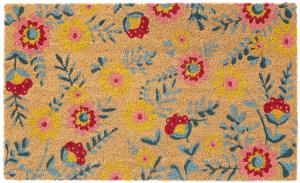 Kokos Fußmatte Blumen