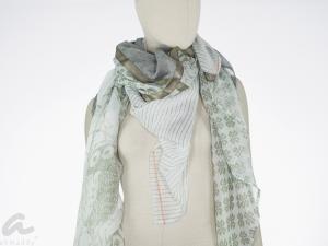 AHMADDY Quadrato Seide Baumwolle grau beige