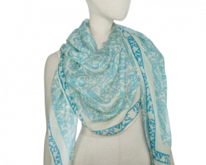 AHMADDY Seidenschal blau Paisley