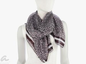 AHMADDY Seidenschal rosa graubraun