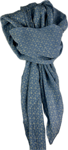 Sarah & Sally Baumwollschal Paisley blau