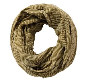IB Laursen Halstuch Baumwolle oliv mini Streifen