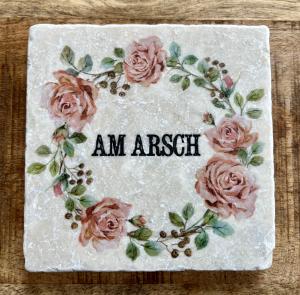 Marmor Fliese Glas Untersetzer Am Arsch