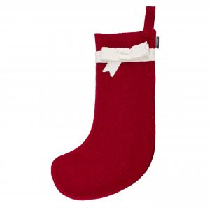 Nikolaus Weihnachts-Stiefel Schleife rot XL
