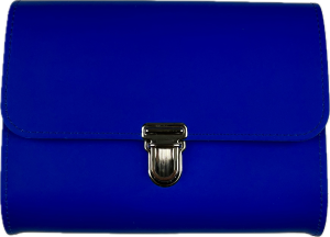 Leder Umhängetasche Roma stahlblau